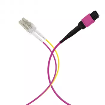 EFB Elektronik MPOF08LCOM4-10 MPO-PLUS (F) auf LC Trunk-Kabel, OM4, 8 Fasern, Typ B, LSZH, Erika-Violett, 10 m