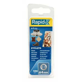 Rapid 5000409 Ösen, 4 mm, verschiedene Farben, 100 Stück