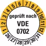 HEIN Industrieschilder 188207 VDE 0702 Prüfplaketten, Wochen 26-31, 20 mm, Permanentkleber, 500 pro Rolle