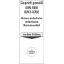 HEIN 178140 Prüfplakette für DIN VDE 0701-0702, selbstklebend, gelb, 50 x 25 mm, 100 Etiketten
