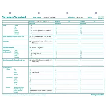 BOI Sturzanalyse-/Protokollformulare, 50 Blatt (9206-00389)