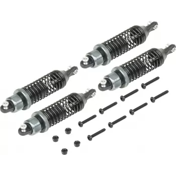 Reely RE-7083021 Aluminium Öl-gefüllter Stoßdämpfer-Set (2 Stk., 90 mm, Blau)