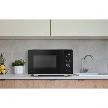 Medion MD 12041 4-in-1 Kombi-Mikrowelle mit Grill, Heißluft & Auftaufunktion, 25L, 900W, Schwarz/Edelstahl 50076276