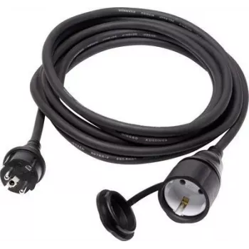 SYGONIX SY-5044440 Verlängerungskabel 16 A Schwarz 5 m