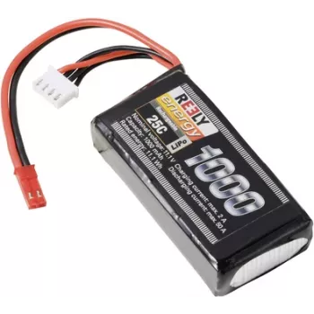 Reely LiPo-Akku 11,1V 1000mAh 3S 25C Softcase BEC (RE-7845957)