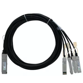 BlueLAN X4DACBL2-BL Kompatibles Intel 40GBASE-CR4 QSFP auf 4x10GBASE-CR SFP+ Passives Direct Attach Breakout Kabel, 2 m, AWG30