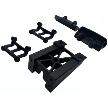 Reely RE-9043710 Stoßstangenset für 1:10 RC-Autos (vorne & hinten, schwarz)