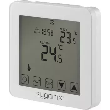 Sygonix Touch 2 Unterputz-Raumthermostat mit Wochenprogramm, 1-70°C, Weiß SY-4961570