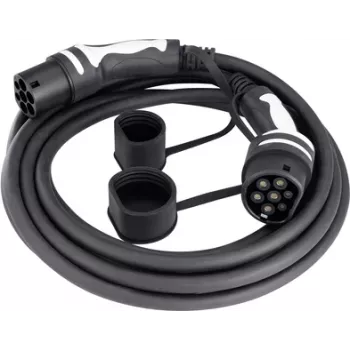 Sygonix SY-5836548 Typ 2 auf Typ 2 EV-Ladekabel 7 m 11 kW 20 A 3-Phasen IP65 Schwarz