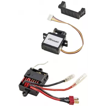 Reely RE-8705337 Elektronik-Set für Carbon Fighter III (2,4 GHz Empfänger, 40A Bürsten-Fahrtenregler, Lenkservo)