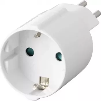 Sygonix SY-6949550 Reiseadapter Schuko auf Swiss (Typ J auf Typ F, 10 A, 250 V, Schwarz)
