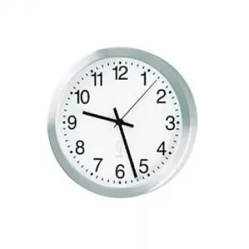 PEWETA ALU Funk-Wanduhr D=30cm Silber 51.017.315