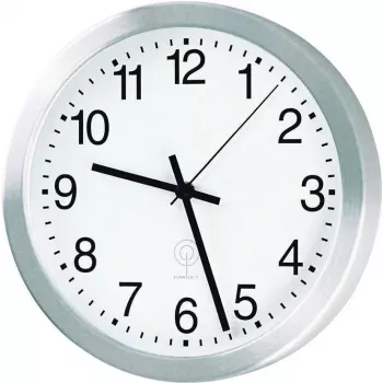 PEWETA ALU Funk-Wanduhr D=30cm Silber 51.017.315