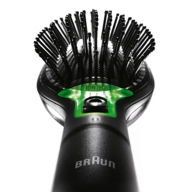 BRAUN BR 710 Ionen-Haarbürste mit Iontec-Technologie, kabellos, Schwarz/Silber