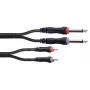 Cordial 14839 6,3mm Mono-Klinke auf RCA Audiokabel 1m Schwarz