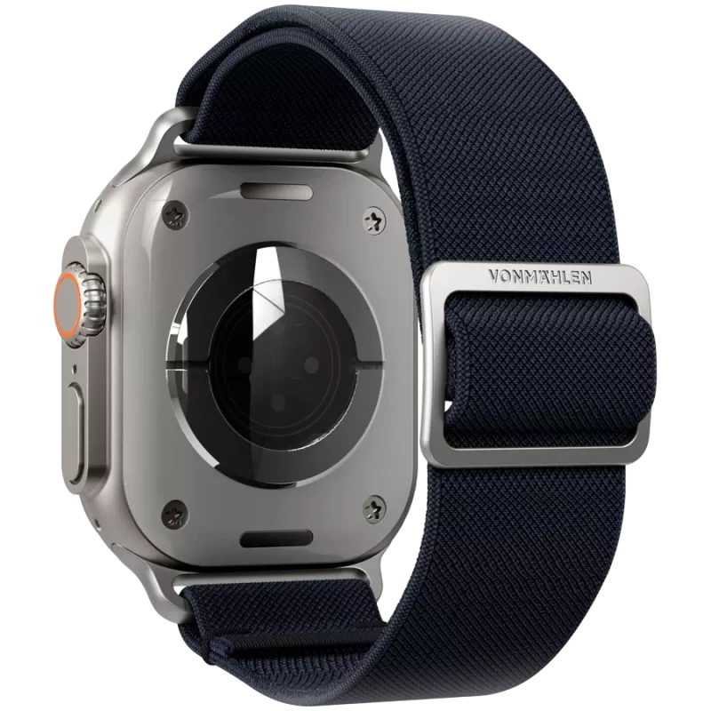 VONMÄHLEN Classic Nylon Loop Armband für Apple Watch 44/45/46/49mm, Marineblau, Einheitsgröße