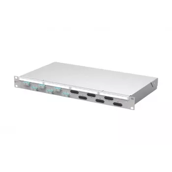 METZ CONNECT VIK 6xSC-D OM3 Glasfaser-Patchpanel, 6 Ports, SC Duplex, 1U, Grau 150450BA06-F