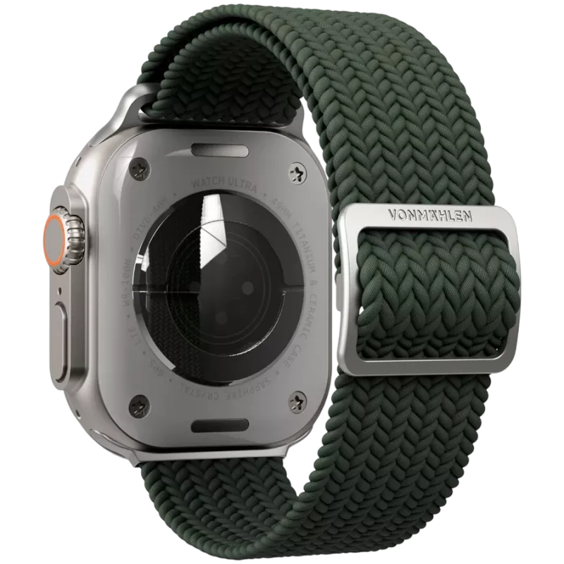 VONMÄHLEN Woven Loop für Apple Watch 44/45/46/49mm, Olive