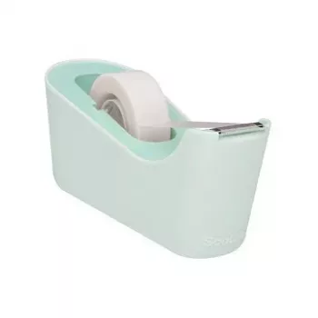 3M Scotch C18 Minzgrüner Tischabroller mit Magic Tape, 19 mm x 7,5 m, Transparent