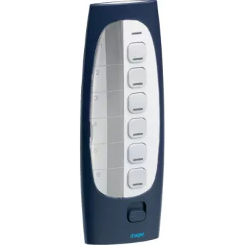 HAGER TU418 Funkfernbedienung 7-Tasten 433,92 MHz Rolling Code für Tore & Schranken