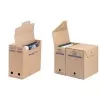 ELBA Archivbox standard tric System, Naturbraun, Wellpappe, A4, 80 mm Rücken, Griffloch, Klappenverschluss (83526)