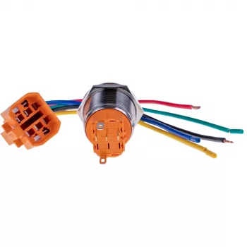 JOY-IT BUTTON22A-M-GR Taster, grün, 250V AC 3A, IP67 IK10, 25mm