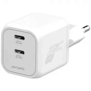 4smarts PDPlug SiC Dual 45W 2C Weißes Wandladegerät