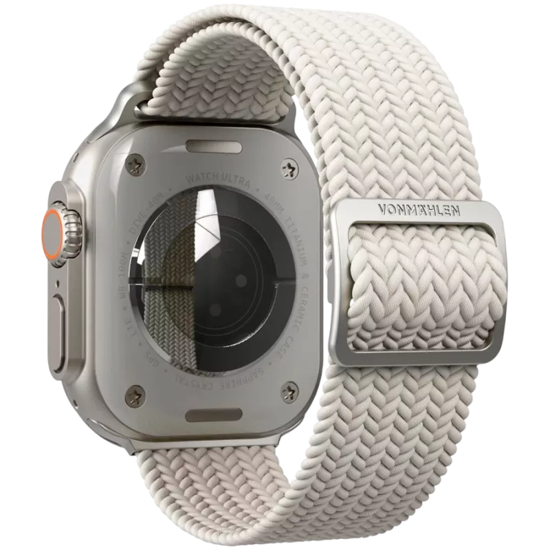 VONMÄHLEN Woven Loop für Apple Watch 44mm, 45mm, 49mm - Creme