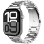 VONMÄHLEN Link Armband 2 für Apple Watch 44/45/46/49mm, Edelstahl, Silber