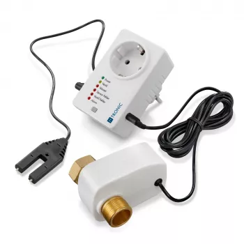 H-Tronic 1114725 netzbetriebener Wassermelder mit externem Sensor