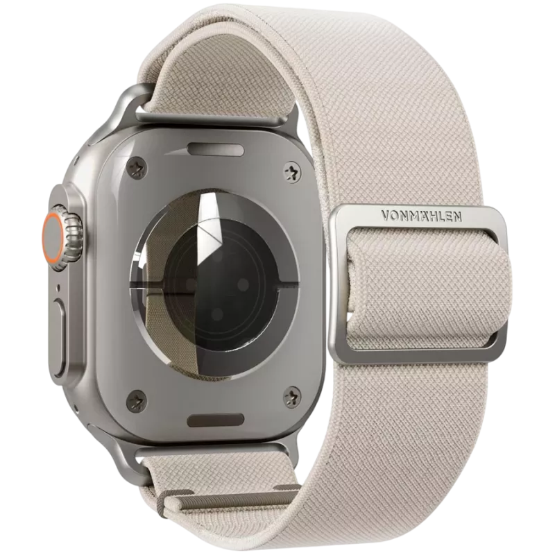 VONMÄHLEN Classic Nylon Loop für Apple Watch 40/41/42mm, Creme