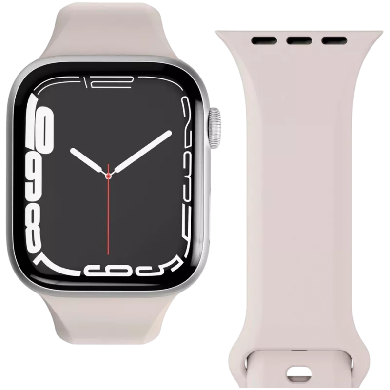 VONMÄHLEN Classic Band 2 für Apple Watch 44mm, 45mm, 49mm, Einheitsgröße, Creme