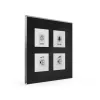 MDT BE-GTT4S.01 Glas-Touchpanel Plus 4-Tasten mit Temperatursensor, Schwarz