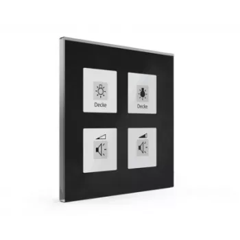 MDT BE-GTT4S.01 Glas-Touchpanel Plus 4-Tasten mit Temperatursensor, Schwarz