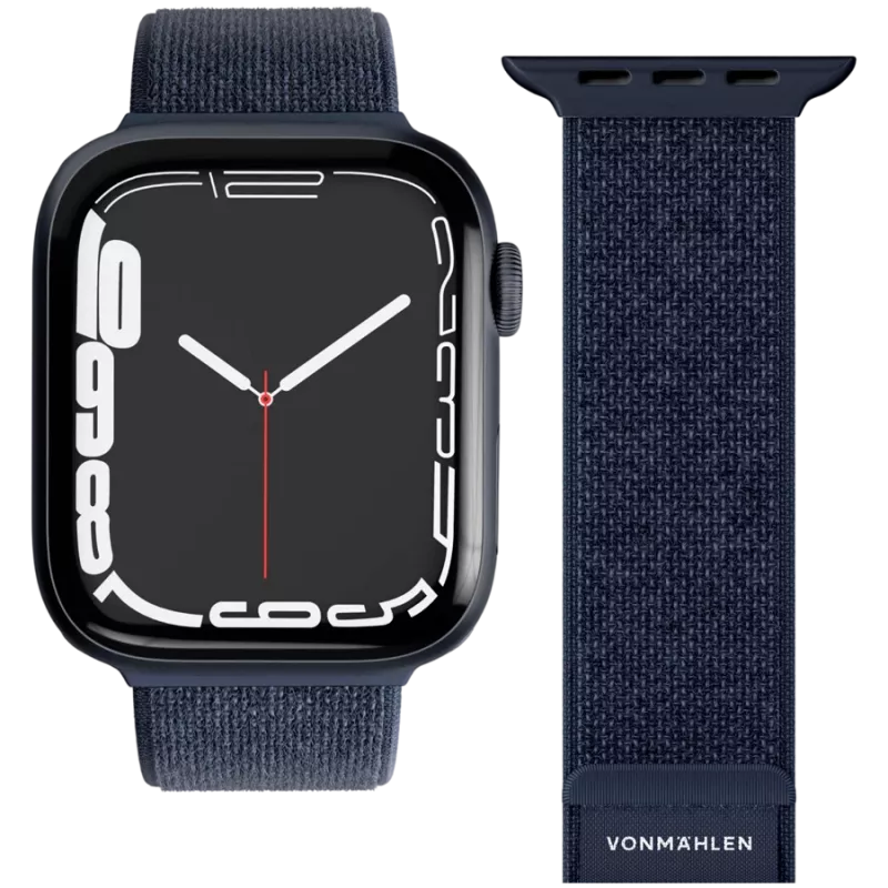 VONMÄHLEN Fitness Loop 2 Smartwatch-Armband für 44mm, 45mm, 46mm, 49mm Gehäuse, Einheitsgröße, Marineblau