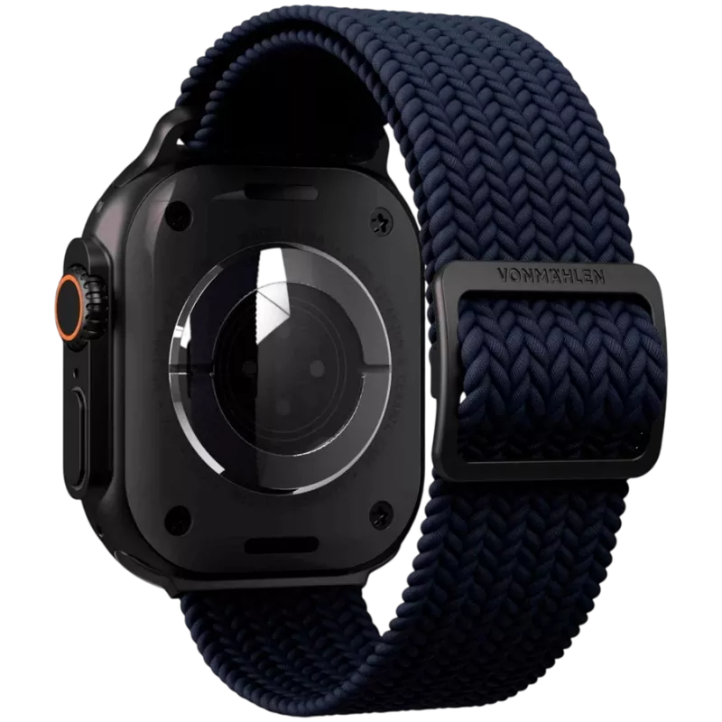 VONMÄHLEN Woven Loop für 44/45/46/49mm Apple Watch, Navy Black