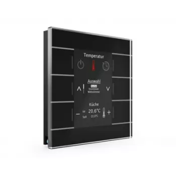 MDT BE-GBZS.01S KNX Glas Smart Bedienpanel mit Farbdisplay, Schwarz