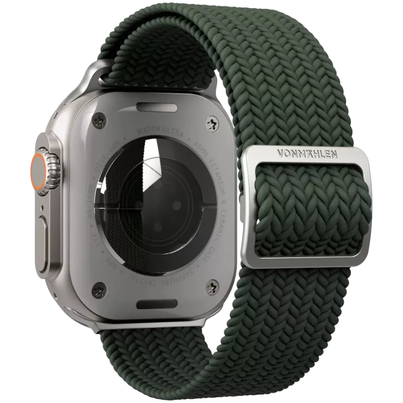 VONMÄHLEN Gewebtes Loop für Apple Watch 40/41/42mm, Olive