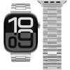 VONMÄHLEN Link Armband 2 für Apple Watch 40/41/42mm, Edelstahl, Silber