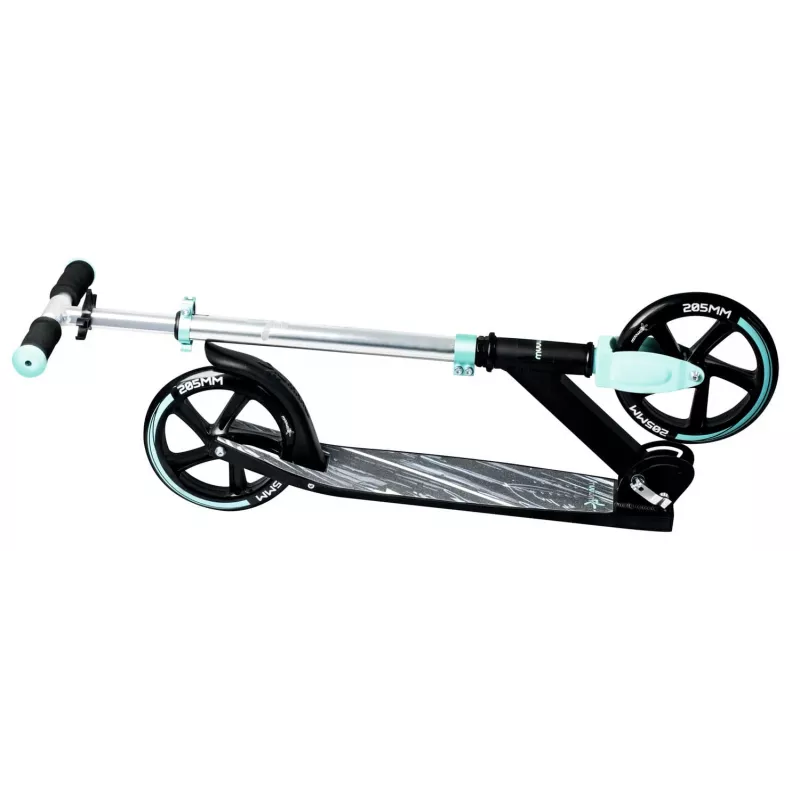 MUUWMI AU 566 Aluminium-Tretroller, Türkis, 205 mm Räder
