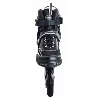 MUUWMI AU 442 Inline-Skates, Größe EU 42, Schwarz/Weiß, ABEC 7 Kugellager, 80mm Rollen, Aluminiumrahmen