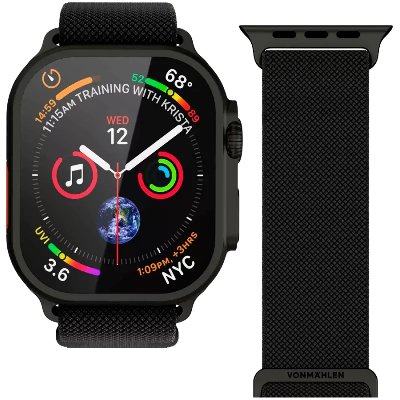 VONMÄHLEN Classic Nylon Loop 40, 41, 42mm Einheitsgröße Alle, Schwarz
