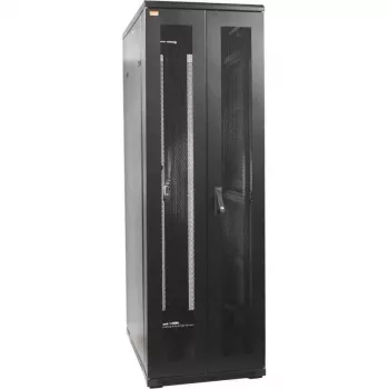 IT-BUDGET 19 inch Server Rack SRK - 42U - 600x1000 mm - perforierte Doppeltüren vorne und hinten - Flatpack - Schwarz (90ITB19SRK42610DTSN)