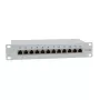 IT-BUDGET 10 inch Patch Panel - Geschirmt - Cat.6A - 500MHz - 12 Port RJ45 - PoE+ fähig - 1U - Grau (90ITB10PP6AG)