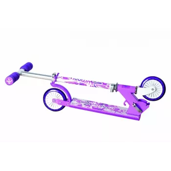 MUUWMI KiddyScooter Racing 3-Rad Kinderroller, Pink