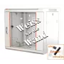 IT-BUDGET 19-Zoll-Netzwerkschrank SWA - 12U - 570x600 mm - Glastür - Abnehmbare Seitenteile - Wand-/Bodenmontage - Zubehörset - Reinweiß (90ITB19WS1266GW)