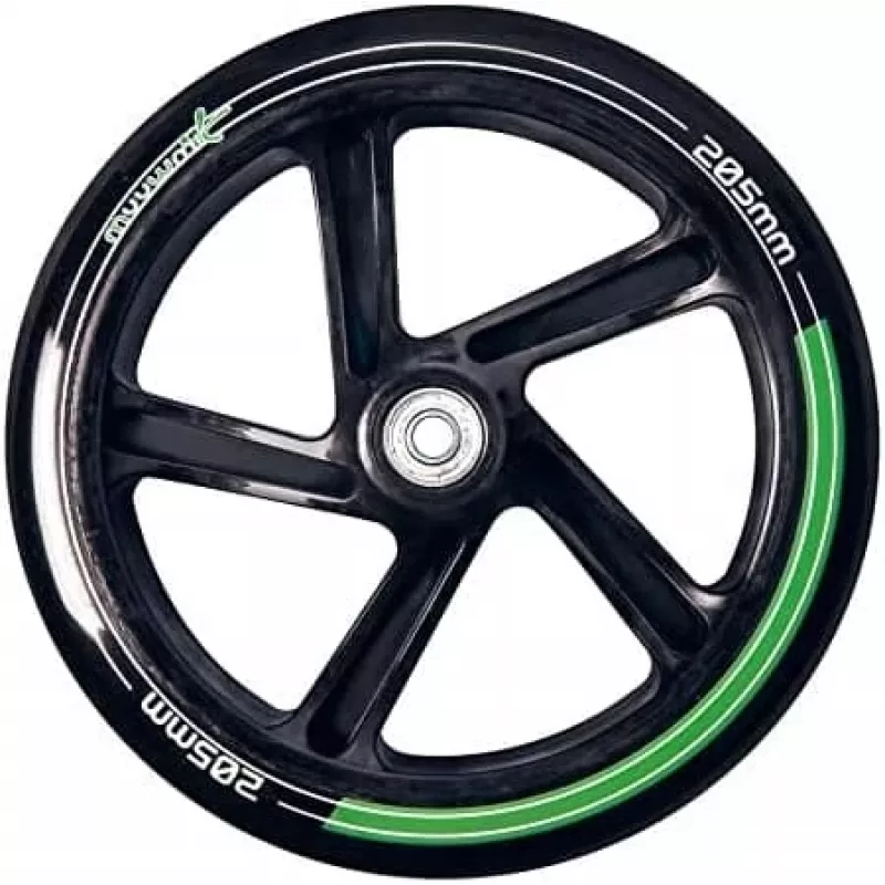 MUUWMI AU 522 Aluminium-Tretroller 205 mm Grün-Blau-Schwarz