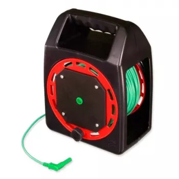HT Instruments TL-50MKT 50 m Erdungsmessleitung Verlängerung auf Kabeltrommel, Grün 2009690
