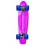 NORULES No Rules AU 349 Mini-Cruiser-Skateboard mit leuchtenden Rollen, Pink