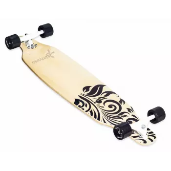 MUUWMI AU 559 Longboard Skateboard, 8-fach Ahorn Deck, ABEC 7 Kugellager, 70mm Rollen, Holz